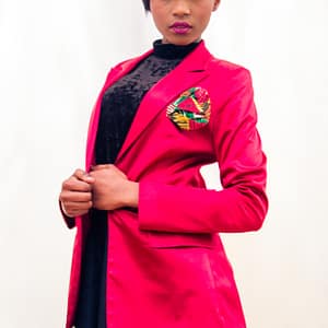 Red Satin Blazer