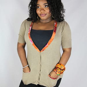 Brown Boyfriend Cardigan