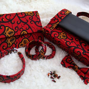 Red Leaf Clutch Bag
