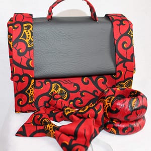 Red Leaf Leather Satchel