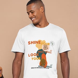 Shine Your Eye slogan T-shirt with African slang design, bold streetwear UK